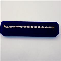 Gold-Diamond Bracelet 130 Diamonds 1.30 Carat T.W. 10K Yellow Gold 6.41g